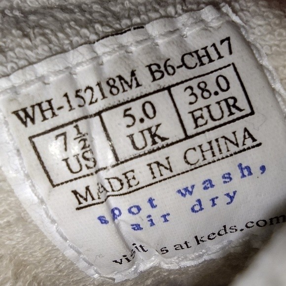 Keds White & Blue Leather Oxford Sneakers US 7.5 Lace Up Low Top Streetwear - Picture 6 of 6